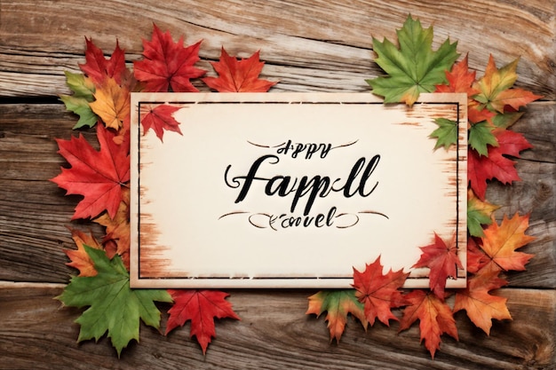 Hand Drawn Autumn Greeting with Rustic Typography