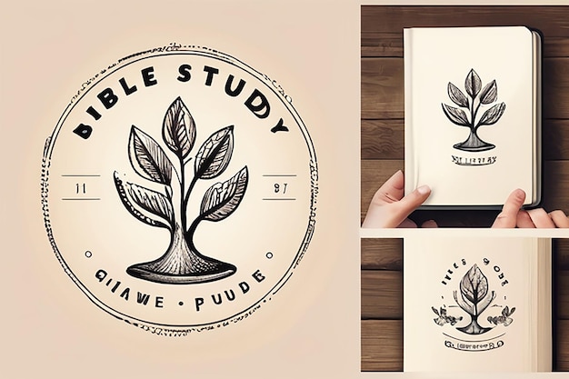 Hand drawn bible study logo