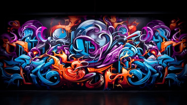 Hand drawn cartoon abstract artistic graffiti background illustration