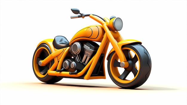 hand drawn cartoon motorcycle illustration