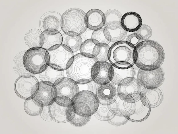 Photo hand drawn circles vector illustration