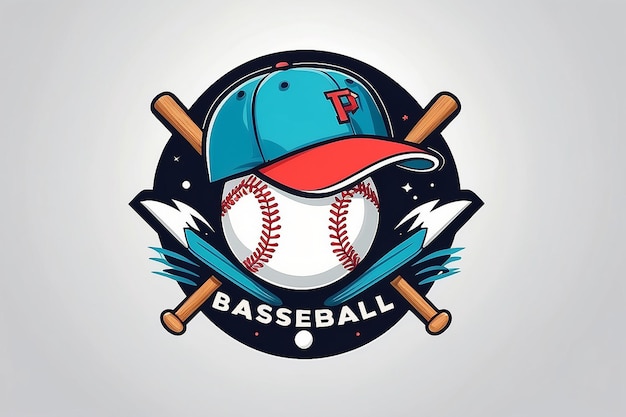 Hand Drawn Flat Design Baseball Logo