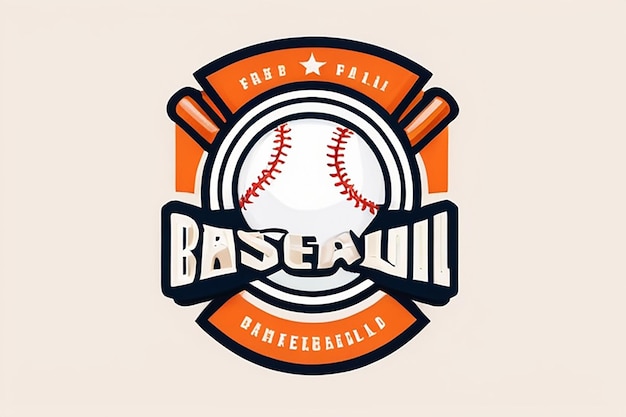 Hand Drawn Flat Design Baseball Logo