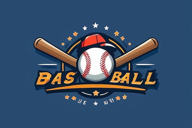 Hand Drawn Flat Design Baseball Logo