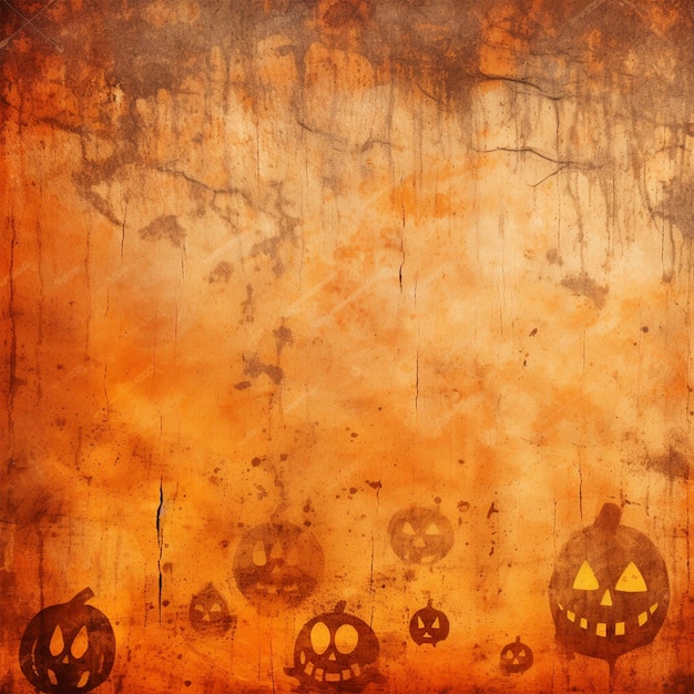 Hand drawn flat halloween background