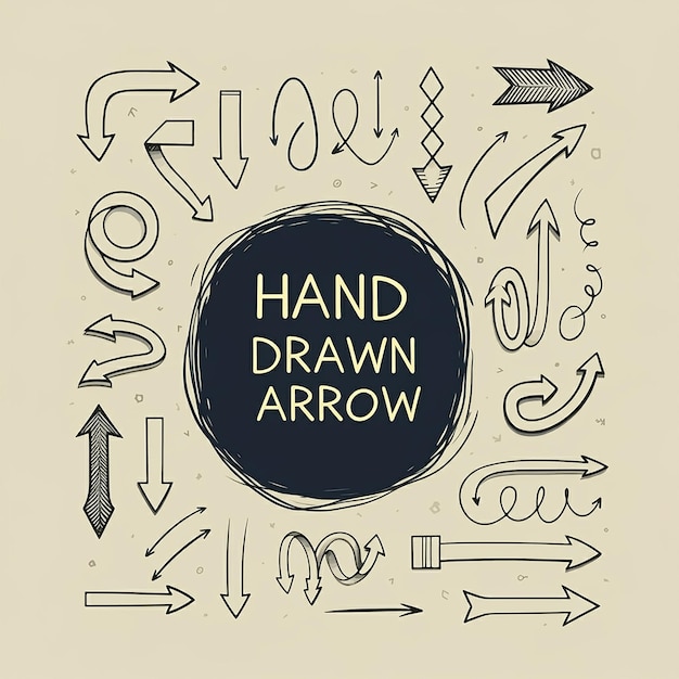 Photo hand drawn modern arrow collection with eye catchy illustration