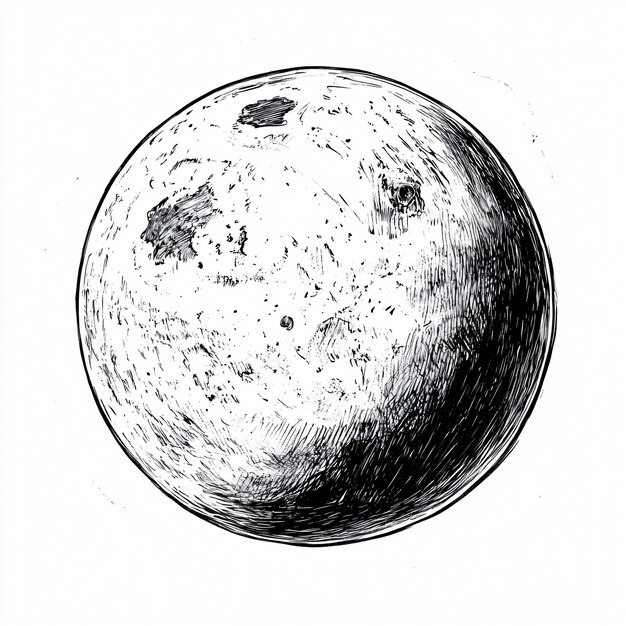 Photo hand drawn planet