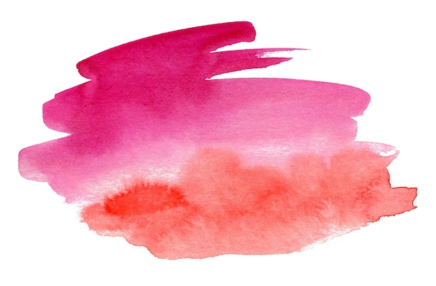 Hand drawn red and pink watercolor spot