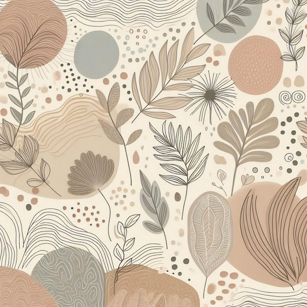 Hand drawn soft earth tones background