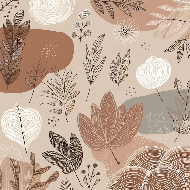 Hand drawn soft earth tones background