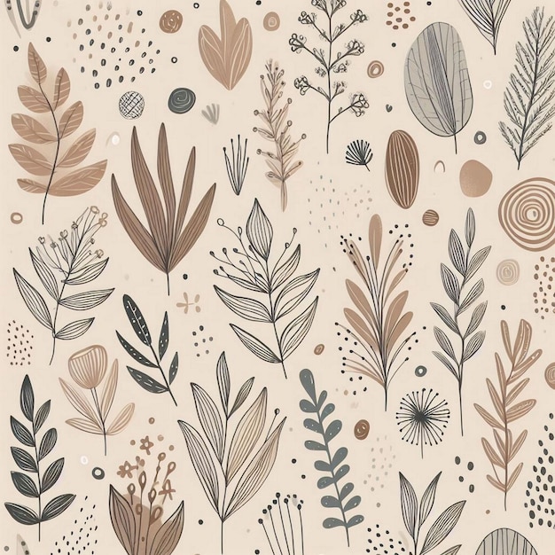 Hand drawn soft earth tones background