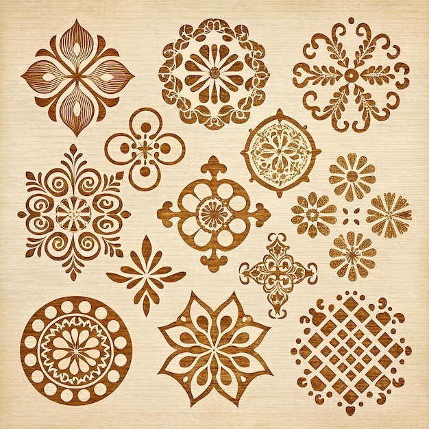 Hand drawn stencil element Collection