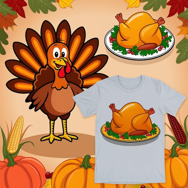 Hand drawn thanksgiving celebration illustration