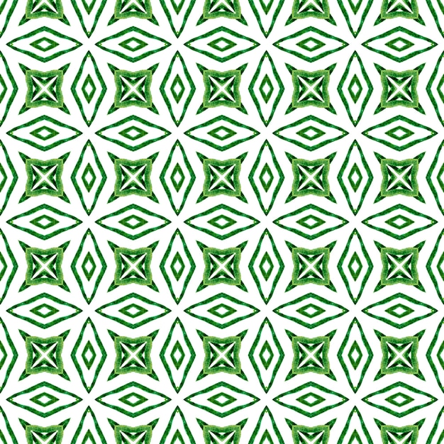 Hand drawn tropical seamless border. Green attractive boho chic summer design. Textile ready eminent print, swimwear fabric, wallpaper, wrapping. Tropical seamless pattern.