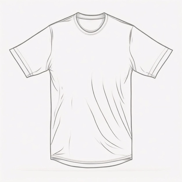 Photo hand drawn tshirt outline