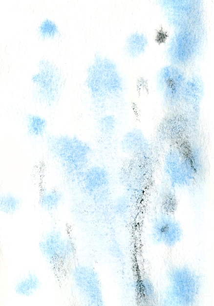 Hand drawn watercolor background in blue and grey colors