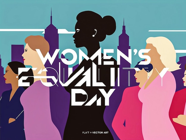 Photo hand drawn womens equality day illustration