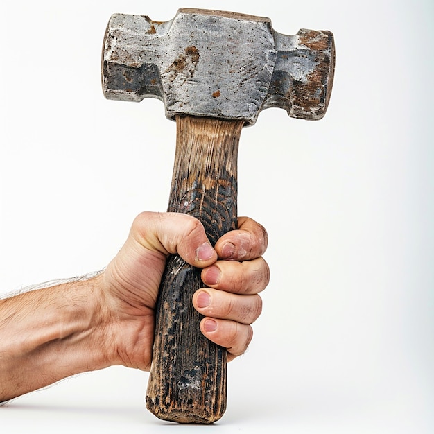 Photo a hand hold hammer