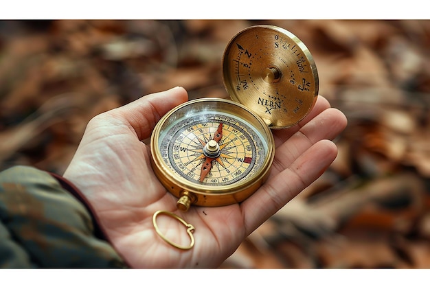 Hand Holding Compass Finding Your True North