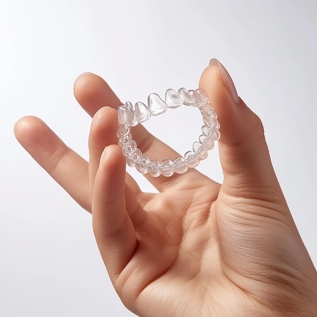 a hand holding a diamond shaped object with a white background