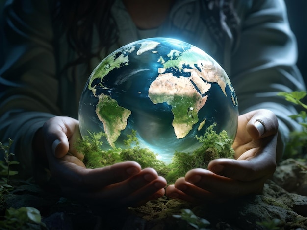 hand holding earth globe in a hand elements of this image are furnished by nasa hand holding e