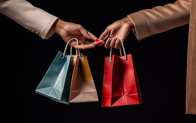 Hand Holding Shopping Bags