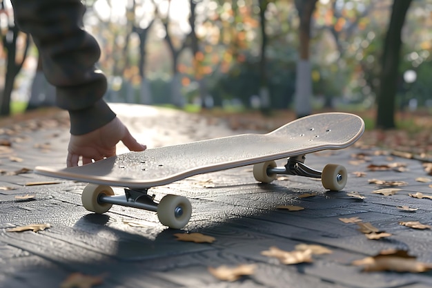 A Hand Holding a Skateboard