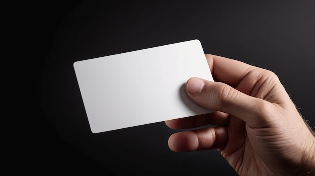 a hand holding a white card that says a on it