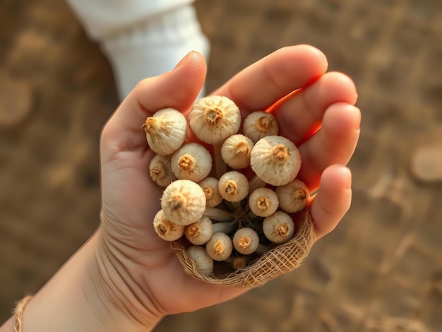 Hand Holds Psilocybin Mushroom Growing Kit