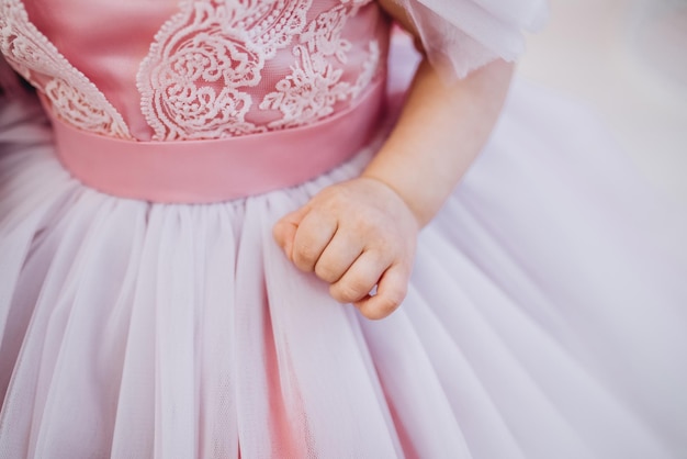 Hand of a little girl in