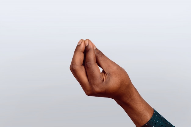 Hand making an italian gesture. 