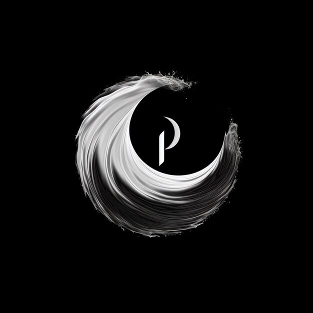 Hand Painted Swirl Image In Princecore Style With Minimalist Typ