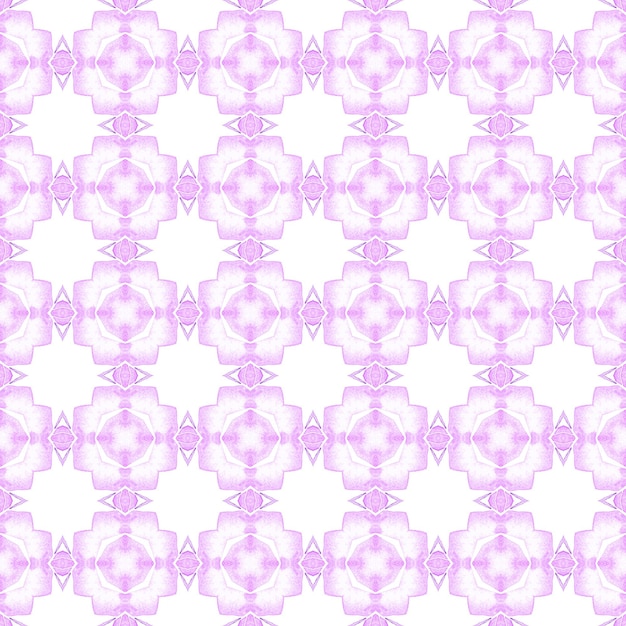 Hand painted tiled watercolor border Purple