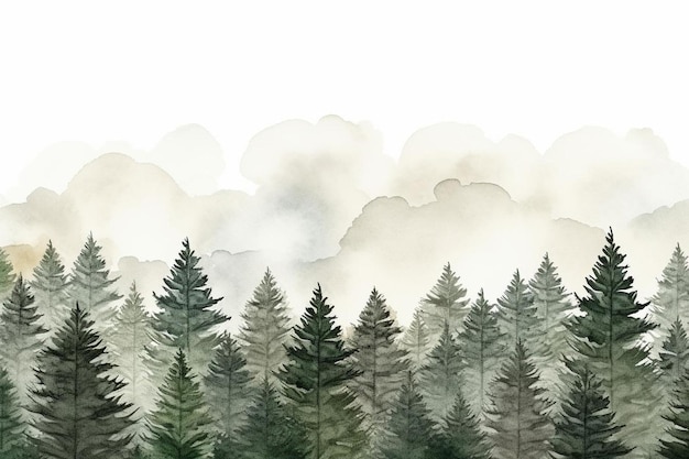 Photo hand painted watercolor nature image background