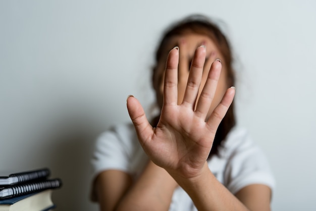 Hand pictures showing family violence