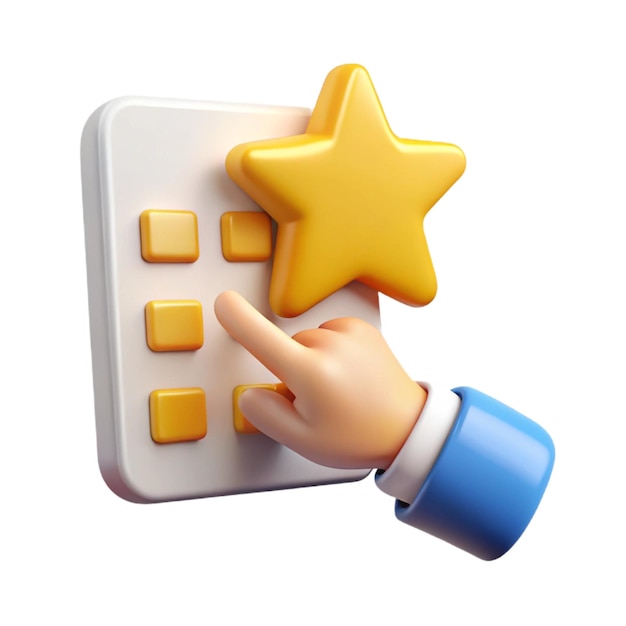 a hand pointing at a button that says quot star quot on it