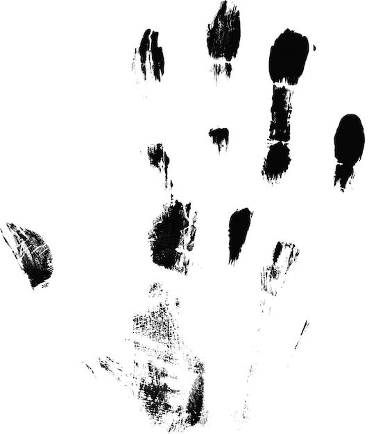 Hand prints on a white background