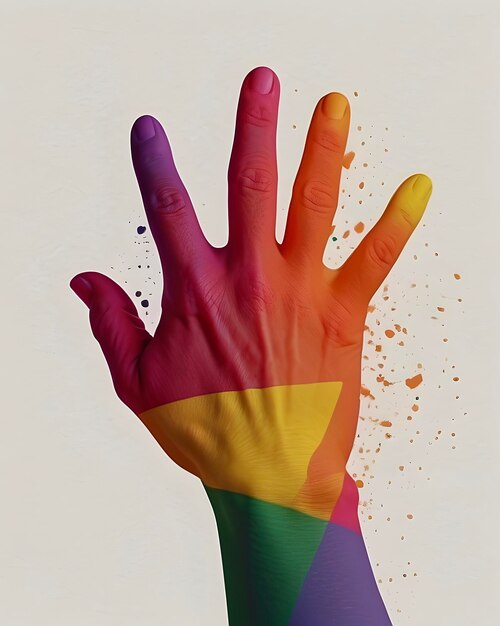 Hand prints with LGBTQ themes