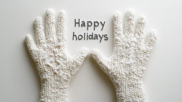 Photo a hand that says happy holidays on it