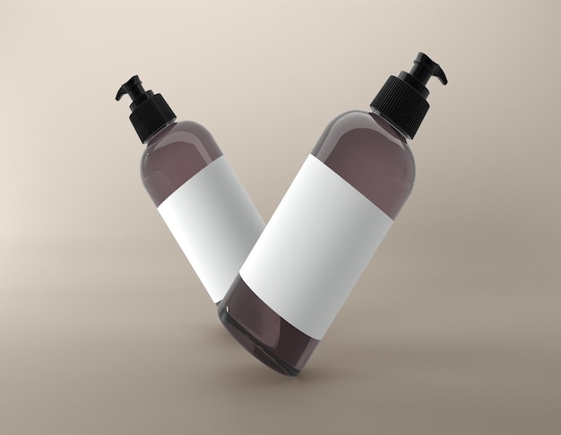 Hand Wash Cosmetics Pump Bottle 3D Rendered illustration