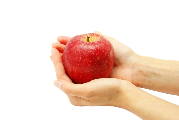 Hand with apple