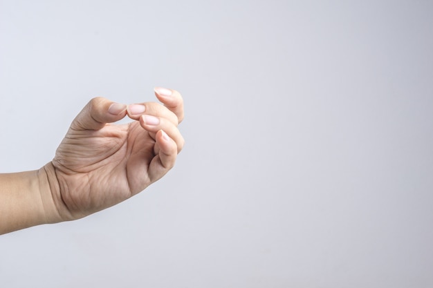 Hand with common long nails