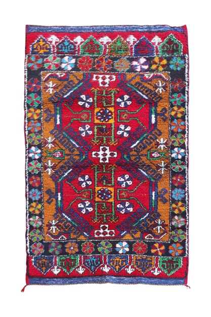 Hand woven antique Turkish carpet