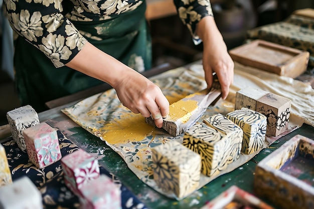 Handcrafted Block Printing on Fabric