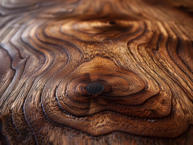 Handcrafted Wooden Table with Distinctive Patterns and Texture