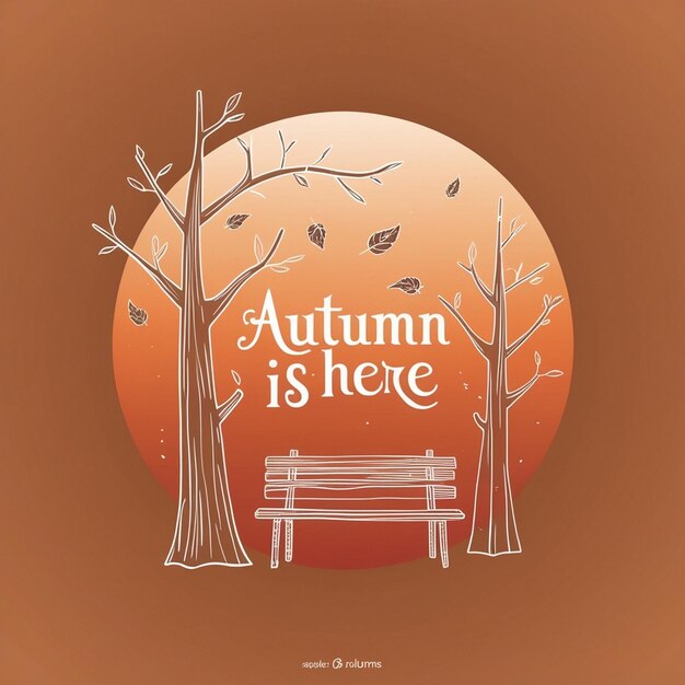 Photo handdrawn autumn background