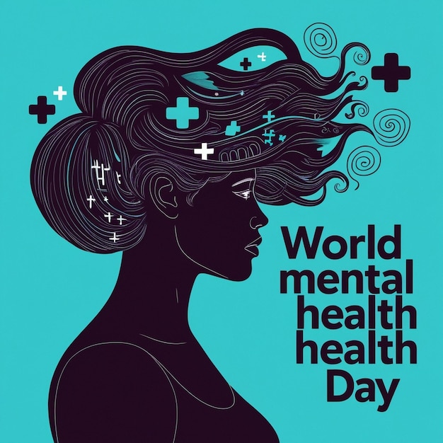 HandDrawn Background for World Mental Health Day