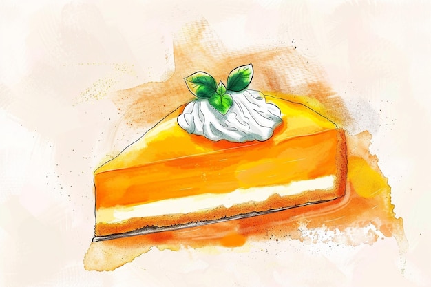 Photo handdrawn dessert logo for cafe