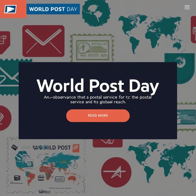 HandDrawn Flat World Post Day Landing Page Template