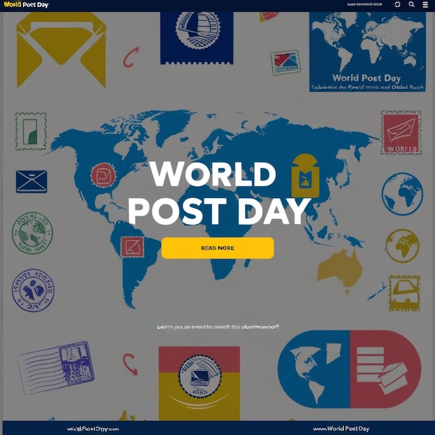 HandDrawn Flat World Post Day Landing Page Template